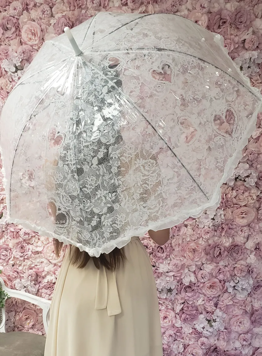 Parapluie mariage dentelle Blanc