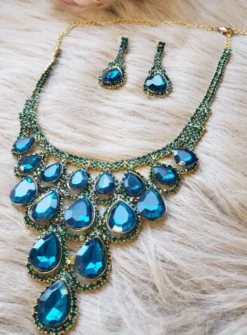 Parure bijoux collier + boucles