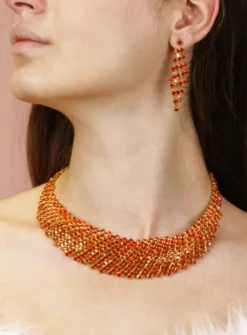 Parure bijoux collier + boucles