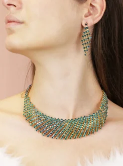 Parure bijoux collier + boucles