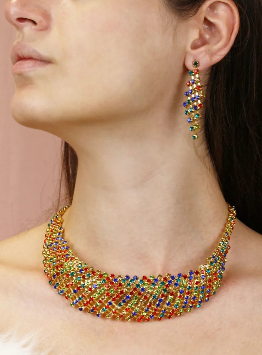 Parure bijoux collier + boucles