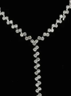 Parure collier + boucles strass