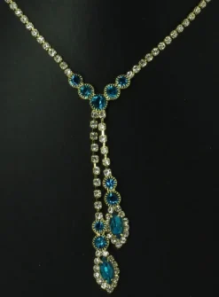 Parure collier strass + boucles