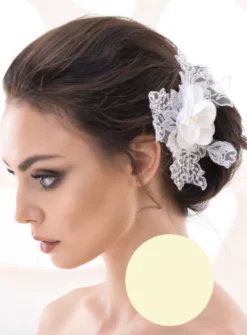 Peigne cheveux de mariage fleur et dentelle