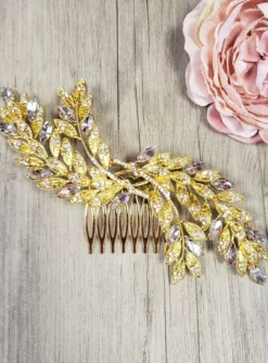 Peigne cheveux feuilles
