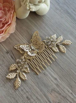 Peigne cheveux papillon