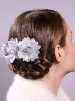 Peigne cheveux rangée de fleurs