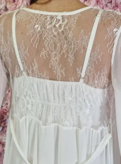 Peignoir dentelle mariage femme
