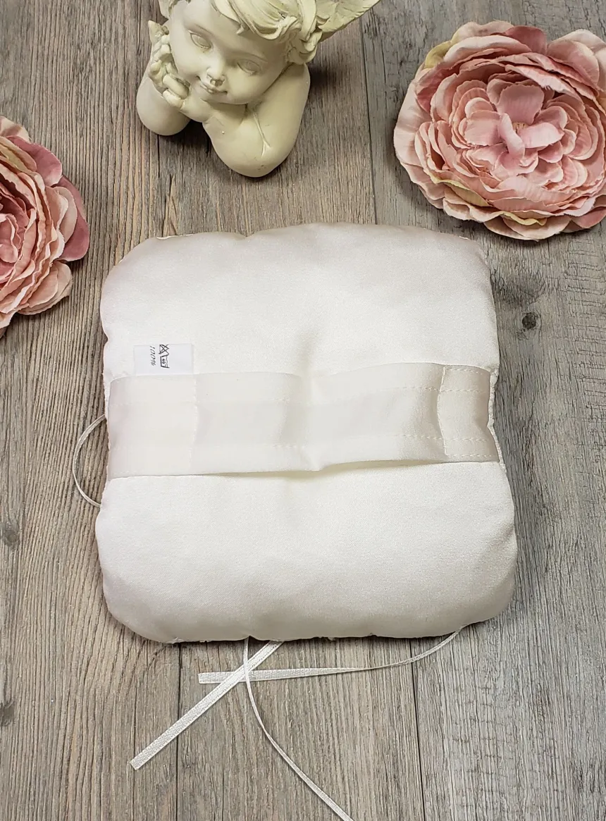 Petit coussin porte alliances dentelle Ivoire - Ecru