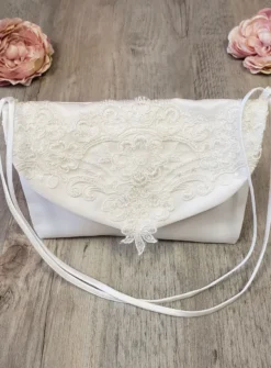 Petit sac de cérémonie dentelle avec rabat