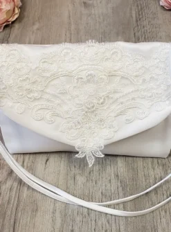Petit sac de cérémonie dentelle avec rabat
