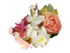 Pince boutonnière Fleurs champêtres Rose