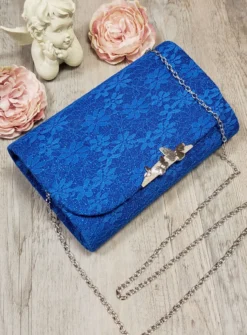 Pochette de soirée dentelle et paillette