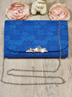 Pochette de soirée dentelle et paillette
