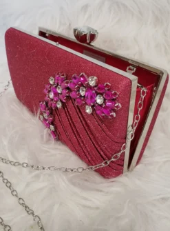 Pochette de soirée femme à pailletttes et gros strass