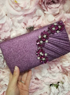 Pochette de soirée femme à pailletttes et gros strass