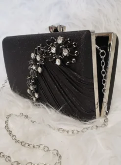 Pochette de soirée femme à pailletttes et gros strass