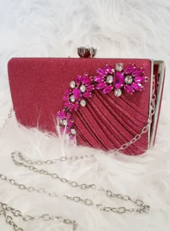 Pochette de soirée femme à pailletttes et gros strass