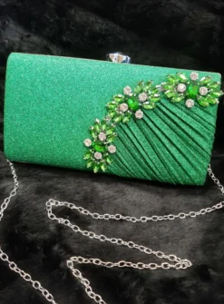 Pochette de soirée femme à pailletttes et gros strass