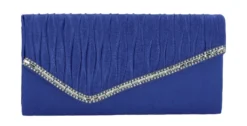 Pochette de soirée petit format satin et strass