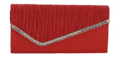 Pochette de soirée petit format satin et strass
