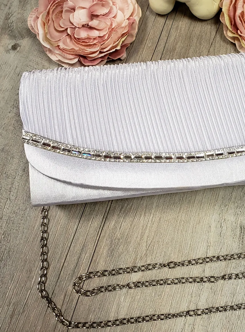 Pochette de soirée satin et strass