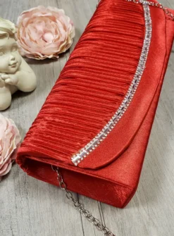 Pochette de soirée satin et strass