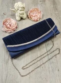 Pochette de soirée satin et strass