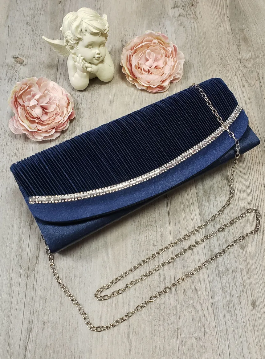 Pochette de soirée satin et strass