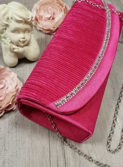 Pochette de soirée satin et strass