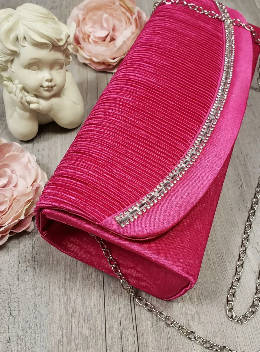 Pochette de soirée satin et strass