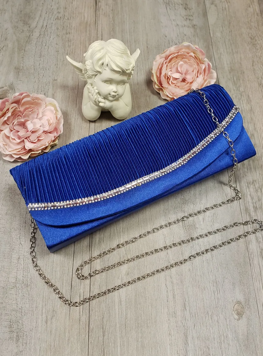Pochette de soirée satin et strass