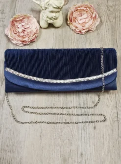 Pochette de soirée satin et strass