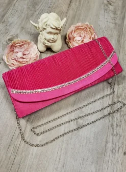 Pochette de soirée satin et strass