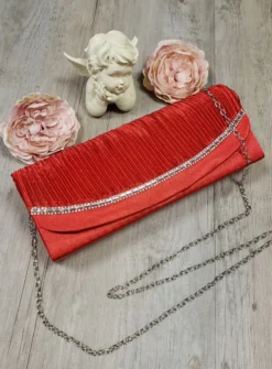 Pochette de soirée satin et strass