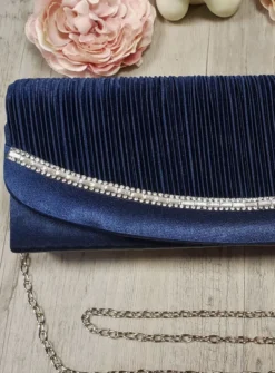Pochette de soirée satin et strass
