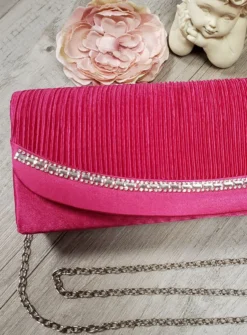 Pochette de soirée satin et strass