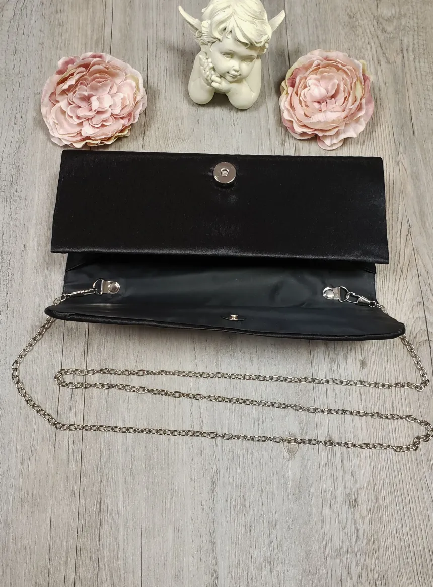 Pochette de soirée satin et strass