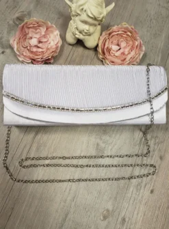 Pochette de soirée satin et strass