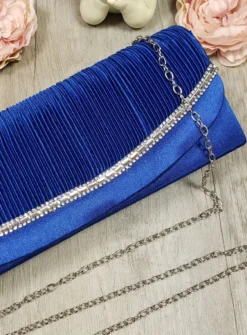 Pochette de soirée satin et strass
