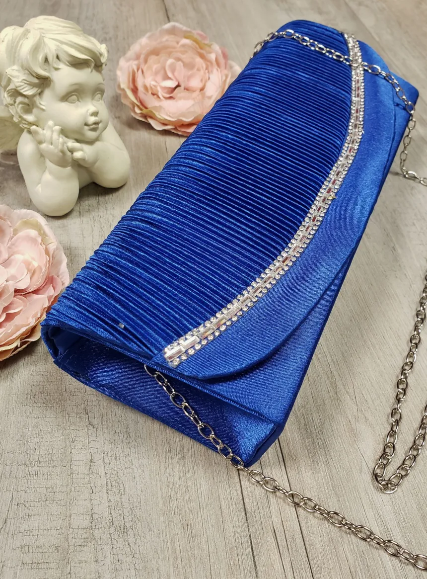 Pochette de soirée satin et strass