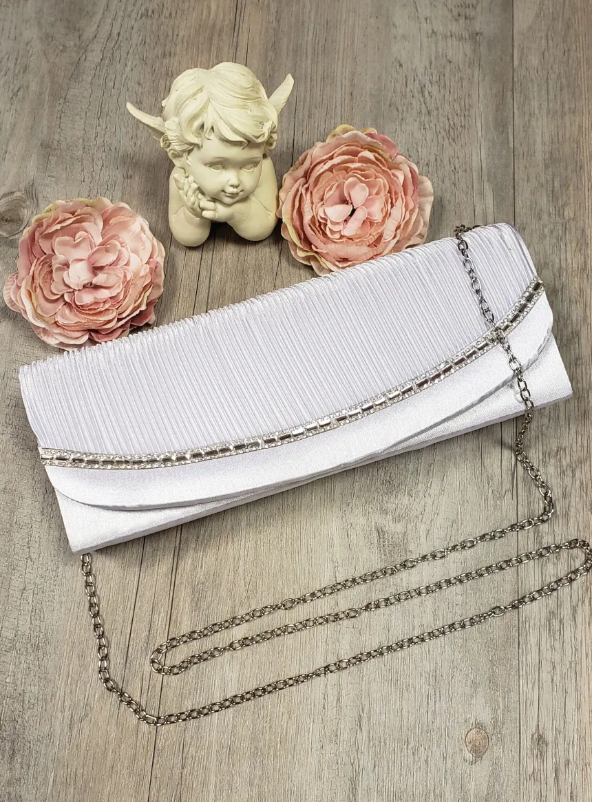 Pochette de soirée satin et strass
