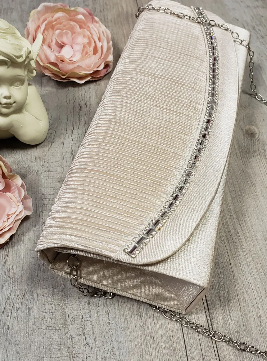 Pochette de soirée satin et strass