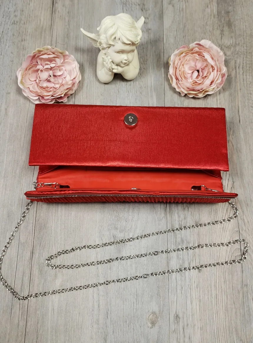 Pochette de soirée satin et strass