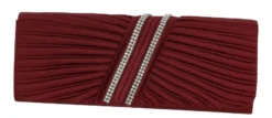 Pochette de soirée satin plissé et strass