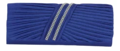 Pochette de soirée satin plissé et strass