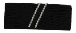 Pochette de soirée satin plissé et strass
