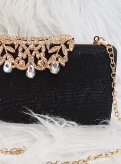 Pochette soirée femme strass et paillettes