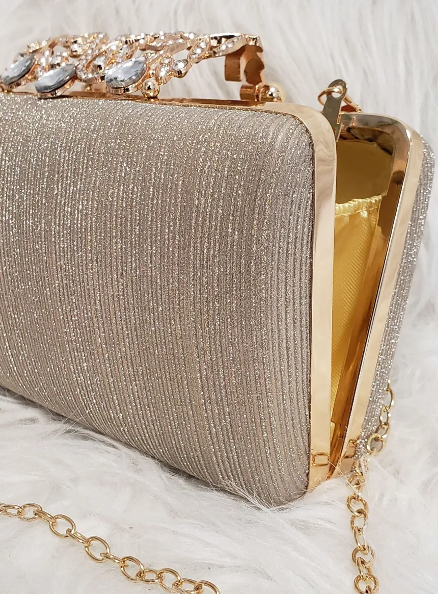 Pochette soirée femme strass et paillettes