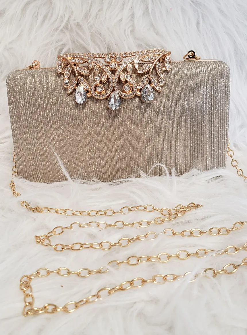 Pochette soirée femme strass et paillettes